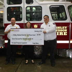 Ashley Hudson Fire Dept. Check Photo