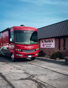 SMHC Mobile Clinic in Front of Building
